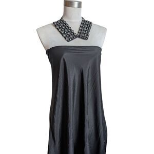 Authentic Anteprima Black and Silver Beaded Collar Necklace